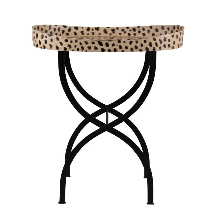 TRAY TABLE, LEOPARD, TALL