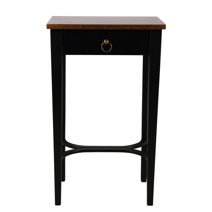 TABLE, RECT. SIDE, BLACK WOOD