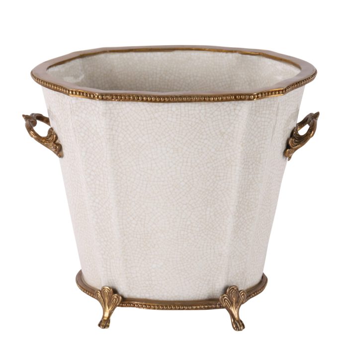 PLANTER, TALL OVAL, WHITE, SMALL