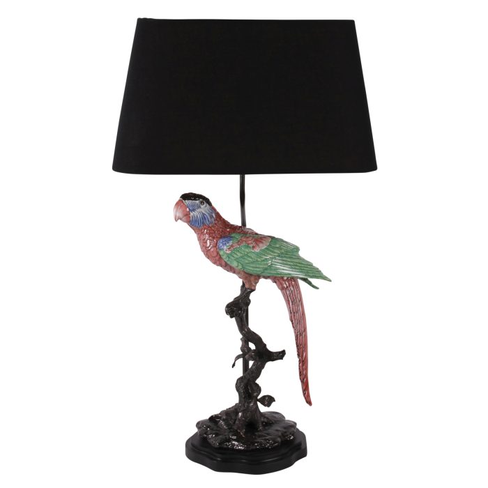 LAMP, LARGE RED PARROT II,