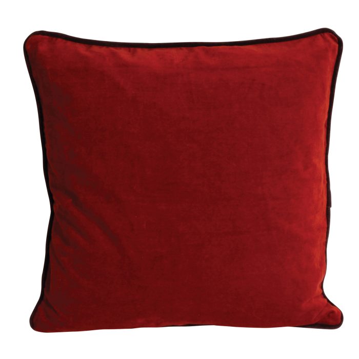CUSHION COVER, RUSTY RED W/