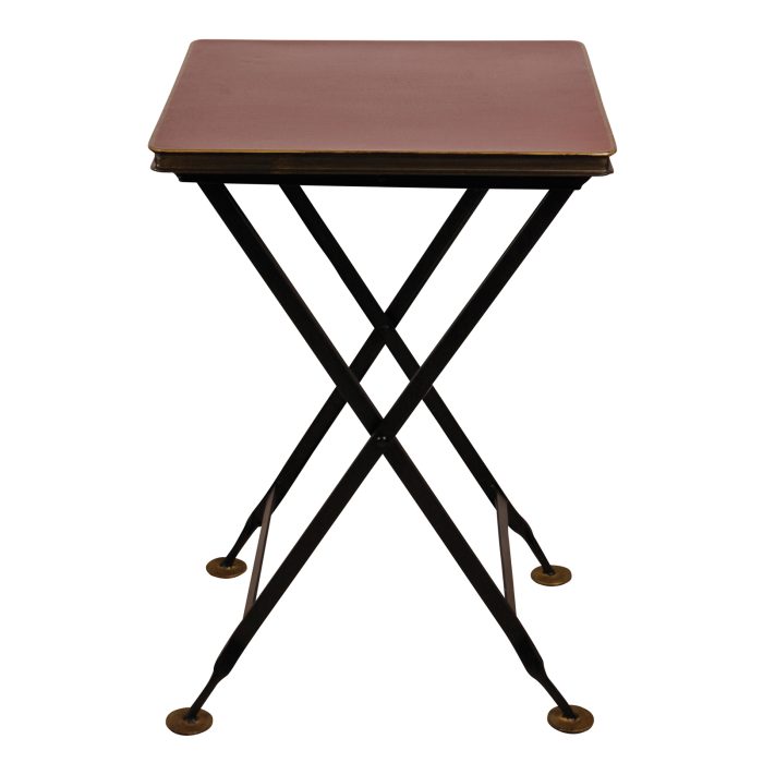 FOLDING TABLE/STOOL, SQ. RED