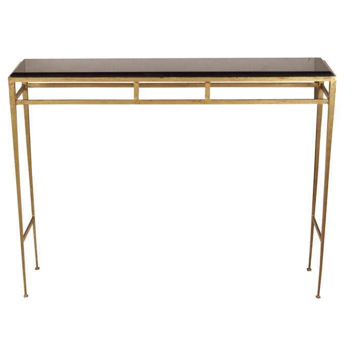 CONSOLE TABLE, SLIM, GOLD