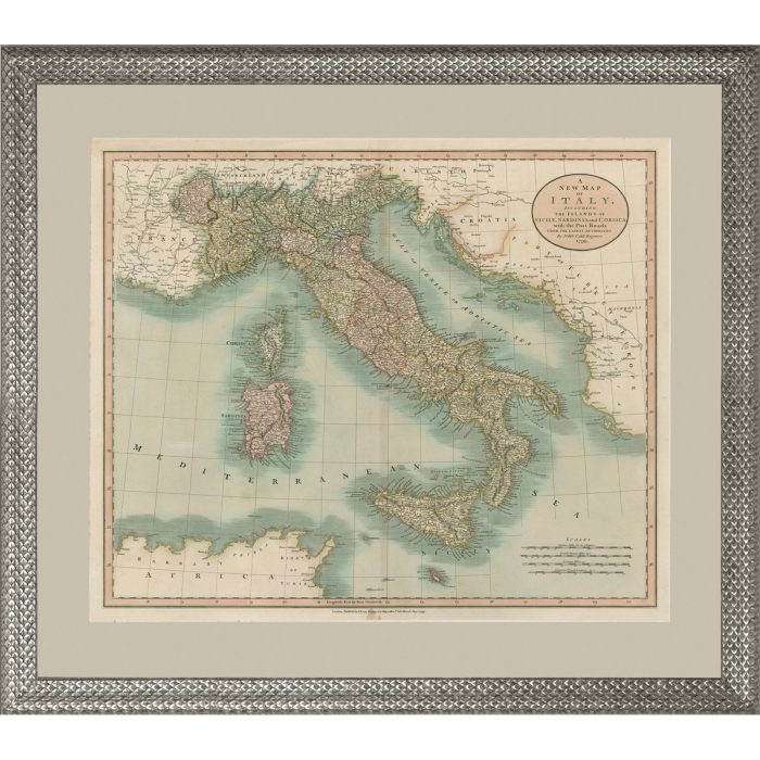 CARY:VINTAGE MAP ITALY:60X70